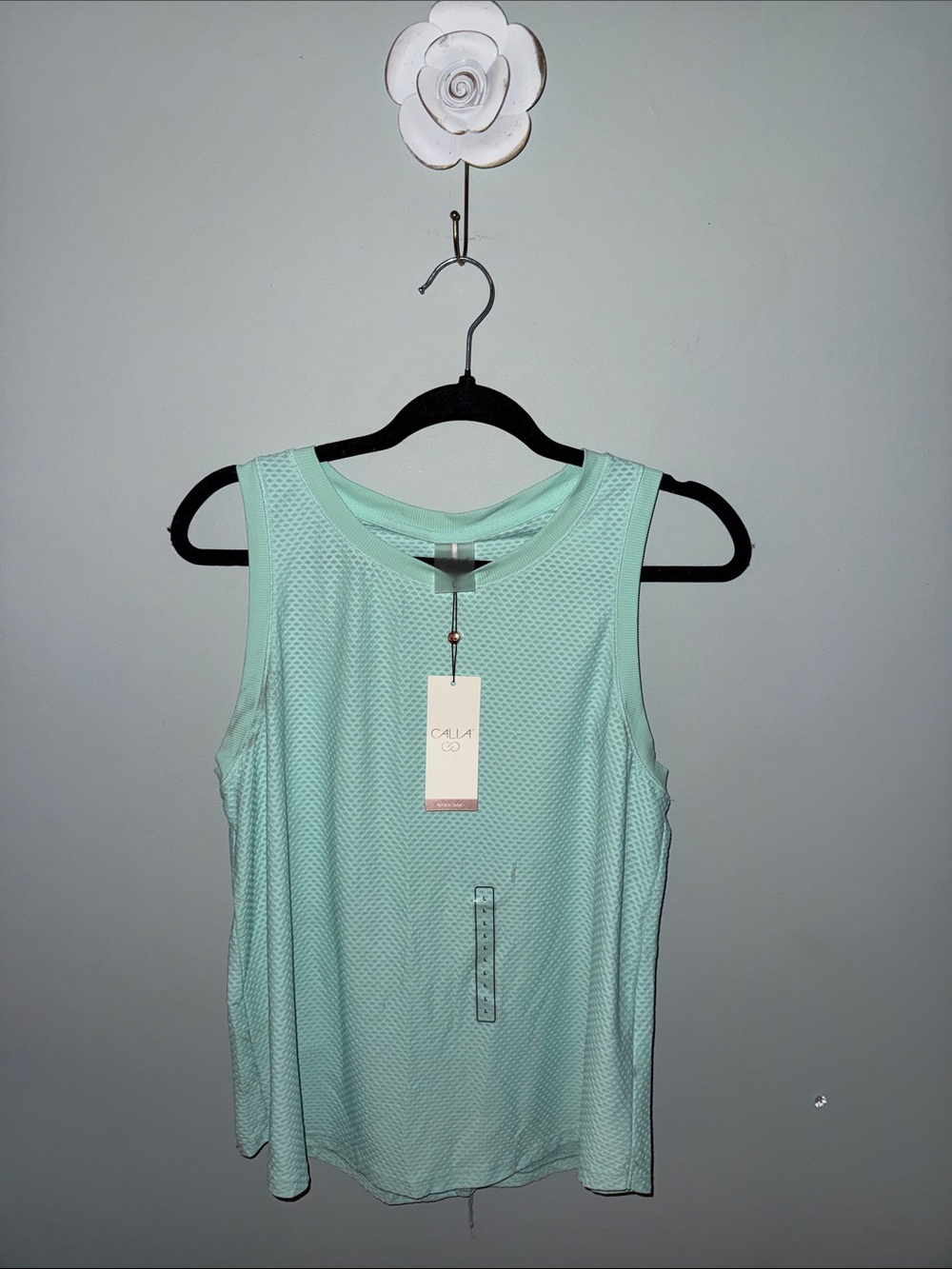 CALIA by Carrie Underwood Mint Green Mesh Athletic Tank